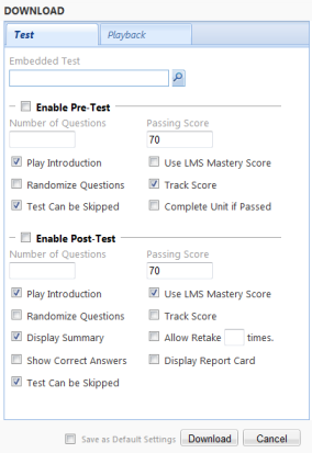 Test tab