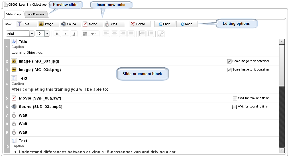 Slide Editor