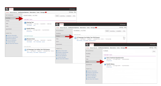 Control Panel options changes information area