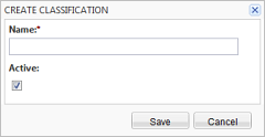 Create Classifications