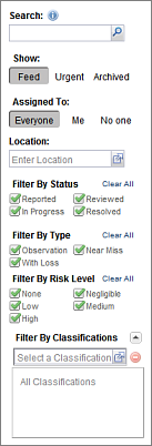 IMS News Feed filters