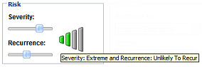 Risk section of an event or incident