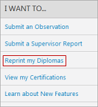 Reprint diploma