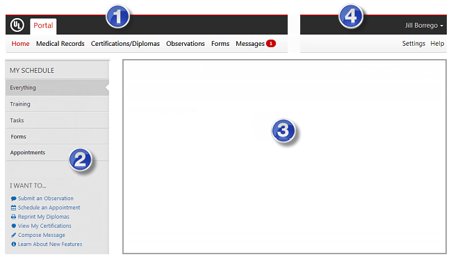 Portal Trainee Home Page