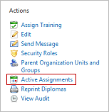 Active Assignments link