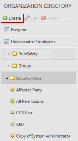 Create custom security role