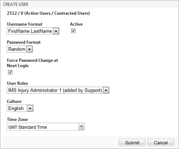 Creating a user from an employee