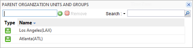 Adding an employee to a parent organization unit