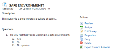 Create survey complete