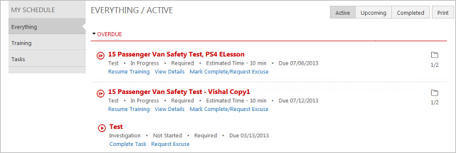 View your assignments